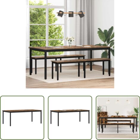 vidaXL Mesa rectangular -  Mesas de comedor Madera de ingeniería