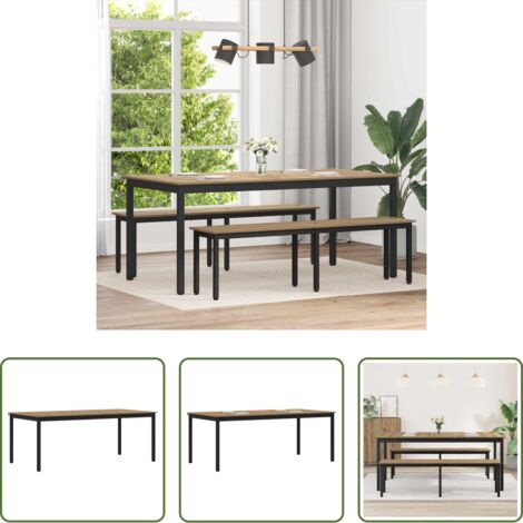 vidaXL Mesa rectangular -  Mesas de comedor Madera de ingeniería
