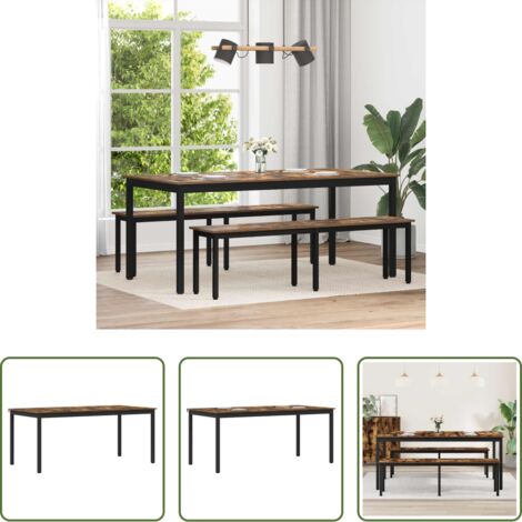vidaXL Mesa rectangular -  Mesas de comedor Madera de ingeniería