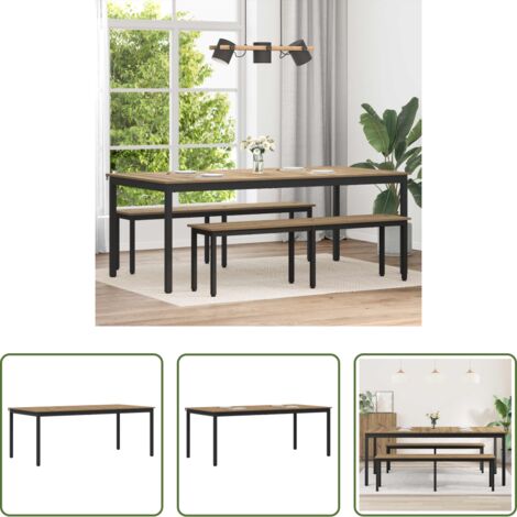 vidaXL Mesa rectangular -  Mesas de comedor Madera de ingeniería