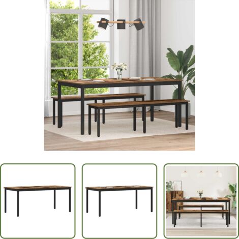 vidaXL Mesa rectangular -  Mesas de comedor Madera de ingeniería