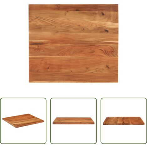 vidaXL Mesa rectangular -  Tablero de mesa rectangular madera maciza acacia 90x80x2,5 cm