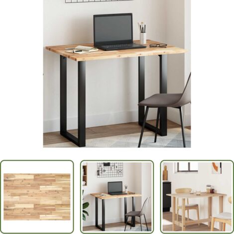 vidaXL Mesa rectangular -  Tablero de mesa rectangular madera maciza de acacia 100x70x2 cm