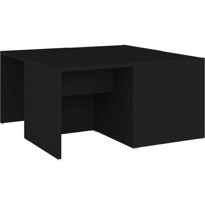 

vidaXL Mesas de centro 4 pzas aglomerado 33x33x33 cm negro - Negro