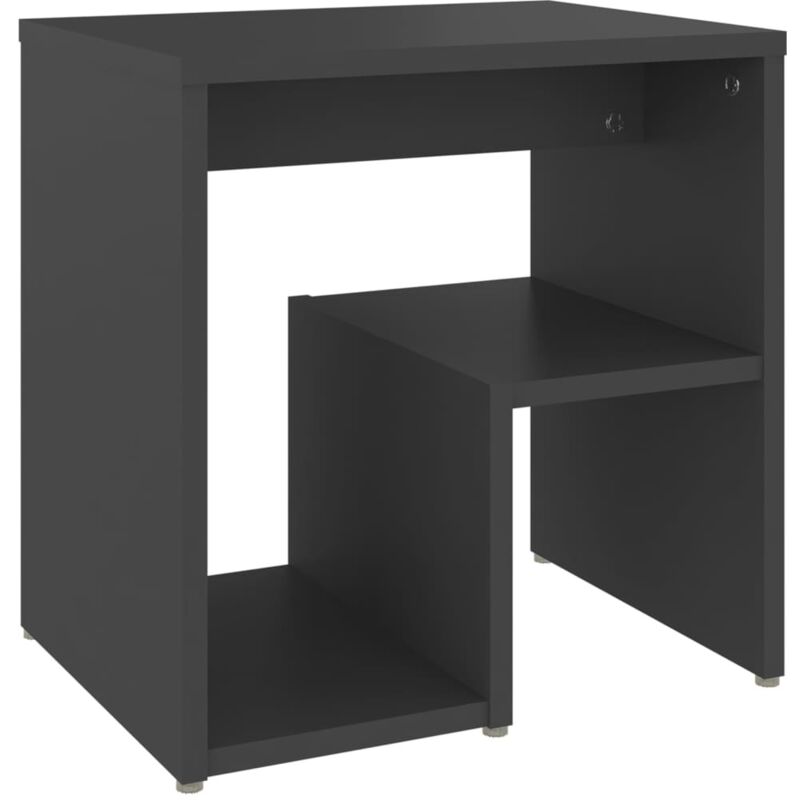 

vidaXL Mesita de noche aglomerado 40x30x40 cm gris - Gris