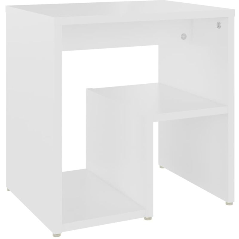 

vidaXL Mesita de noche aglomerado 40x30x40 cm blanco - Blanco