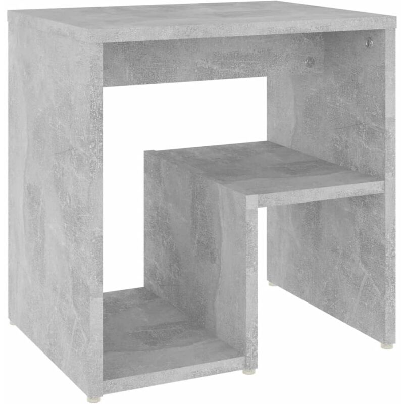 

vidaXL Mesita de noche aglomerado 40x30x40 cm gris hormigón - Gris