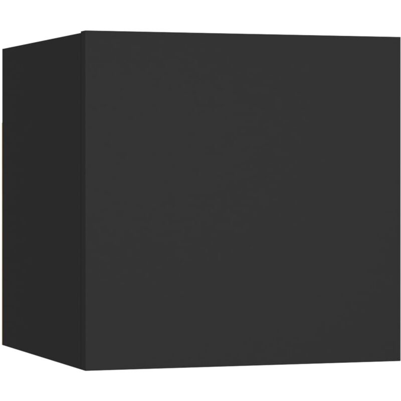 

vidaXL Mesita de noche aglomerado 30,5x30x30 cm negro - Negro