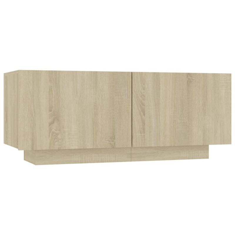 

vidaXL Mesita de noche aglomerado 100x35x40 cm color roble Sonoma - Marrón