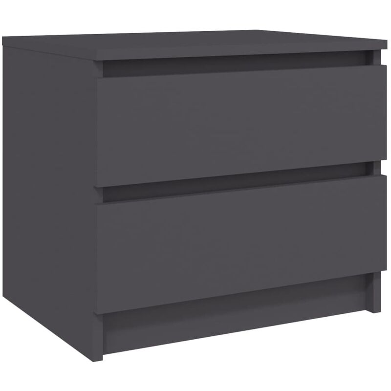 

vidaXL Mesita de noche 50x39x43,5 cm gris aglomerado - Gris