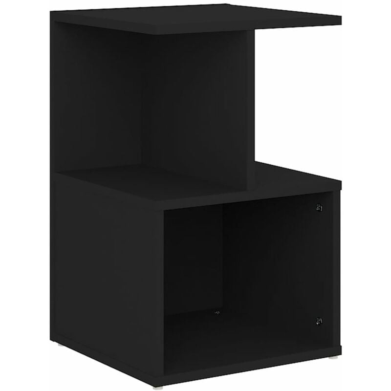 

vidaXL Mesita de noche de aglomerado 35x35x55 cm negro - Negro