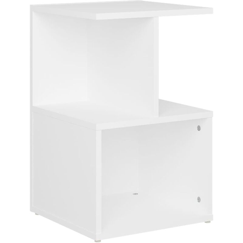 

vidaXL Mesita de noche de aglomerado 35x35x55 cm blanco - Blanco