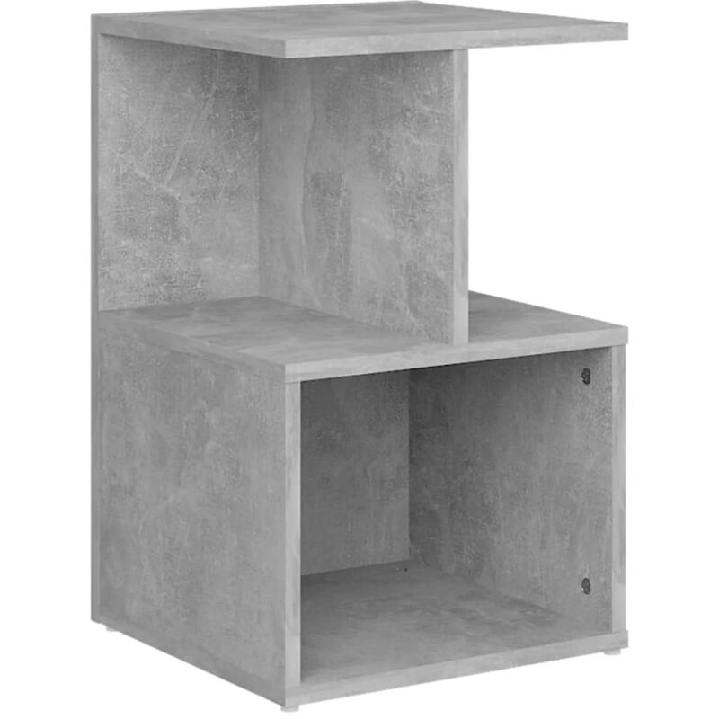 

vidaXL Mesita de noche de aglomerado 35x35x55 cm gris hormigón - Gris