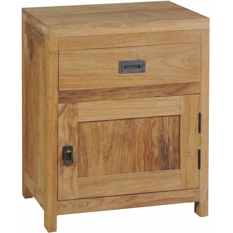 

vidaXL Mesita de noche de madera de teca maciza 40x30x50 cm - Marrón