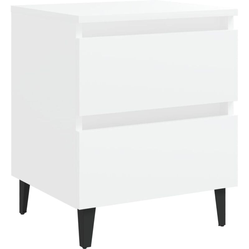 

Vidaxl - Mesita de noche aglomerado 40x35x50 cm blanco - Blanco