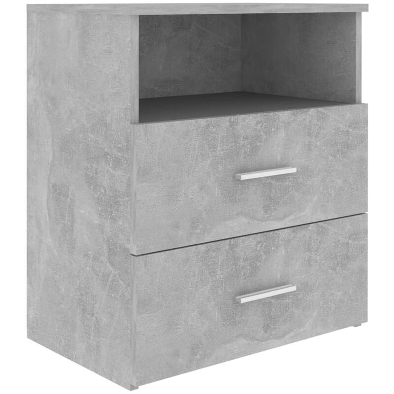 

vidaXL Mesita de noche gris hormigón 50x32x60 cm - Gris