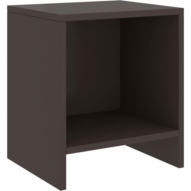 

vidaXL Mesita de noche madera maciza de 35x30x40 cm marrón oscuro - Marrón
