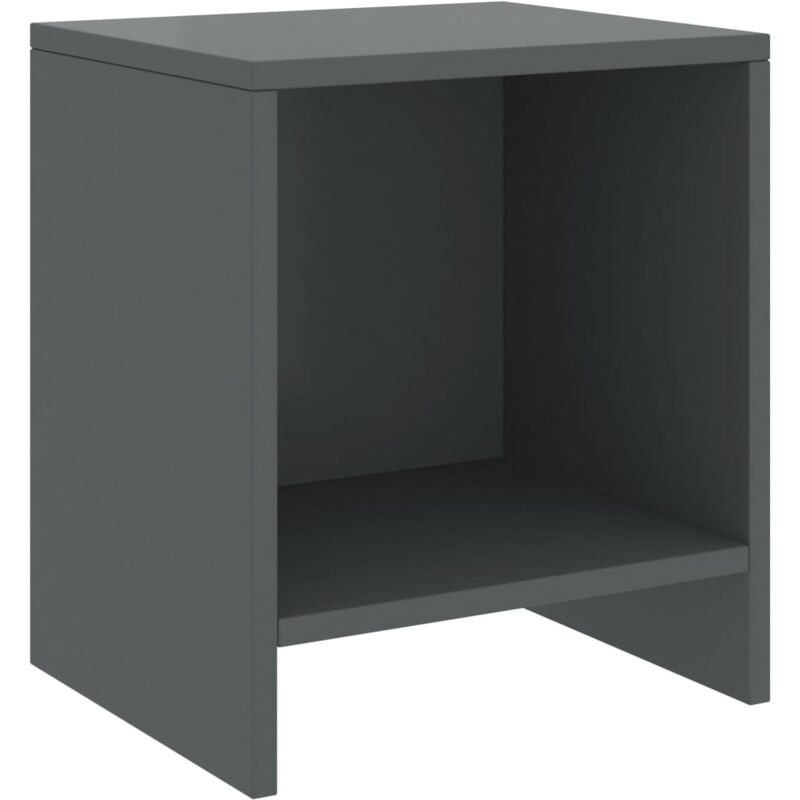 

vidaXL Mesita de noche madera maciza de 35x30x40 cm mango gris oscuro - Gris