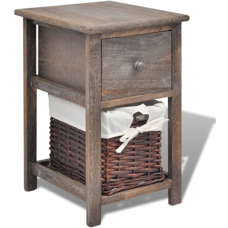 

vidaXL Mesita de Noche de Madera Marrón - Marrón