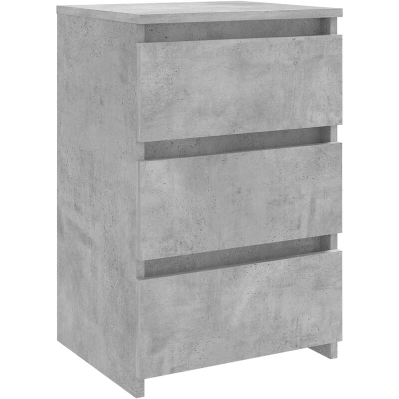

vidaXL Mesita de noche aglomerado 40x35x62,5 cm gris hormigón - Gris