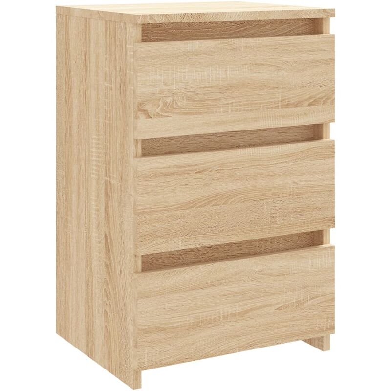 

vidaXL Mesita de noche aglomerado 40x35x62,5 cm color roble Sonoma - Marrón
