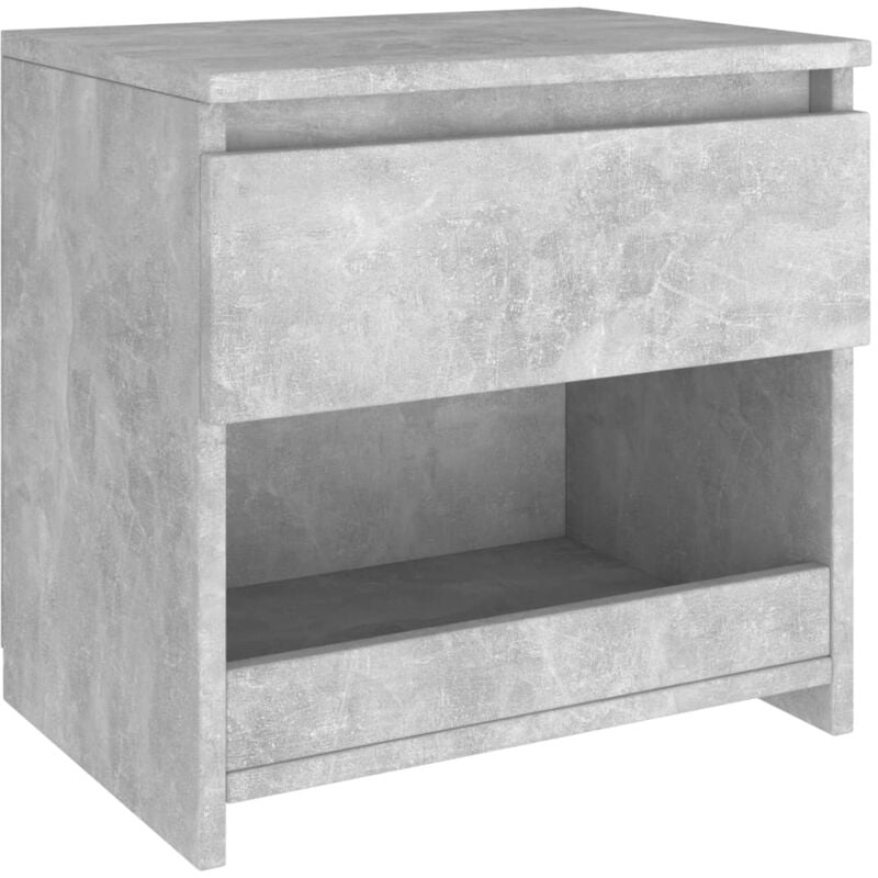 

Mesita de noche de aglomerado 40x30x39 cm gris hormigón - Gris - Vidaxl