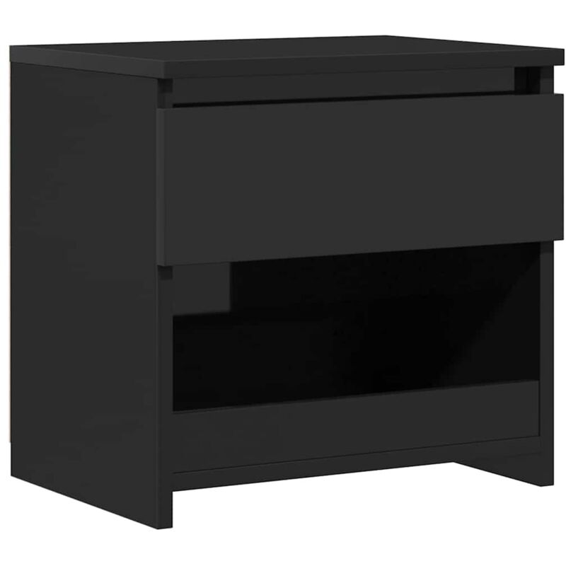 

Vidaxl - Mesita de noche de aglomerado 40x30x39 cm negro brillante - Negro