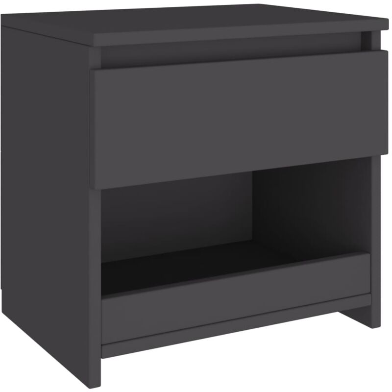 

Vidaxl - Mesita de noche de aglomerado 40x30x39 cm gris - Gris