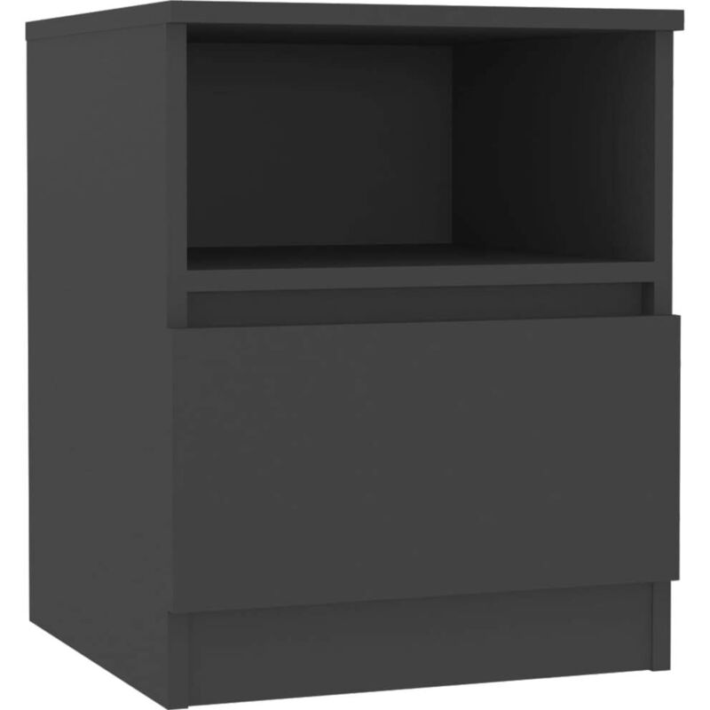 

vidaXL Mesita de noche aglomerado 40x40x50 cm gris - Gris