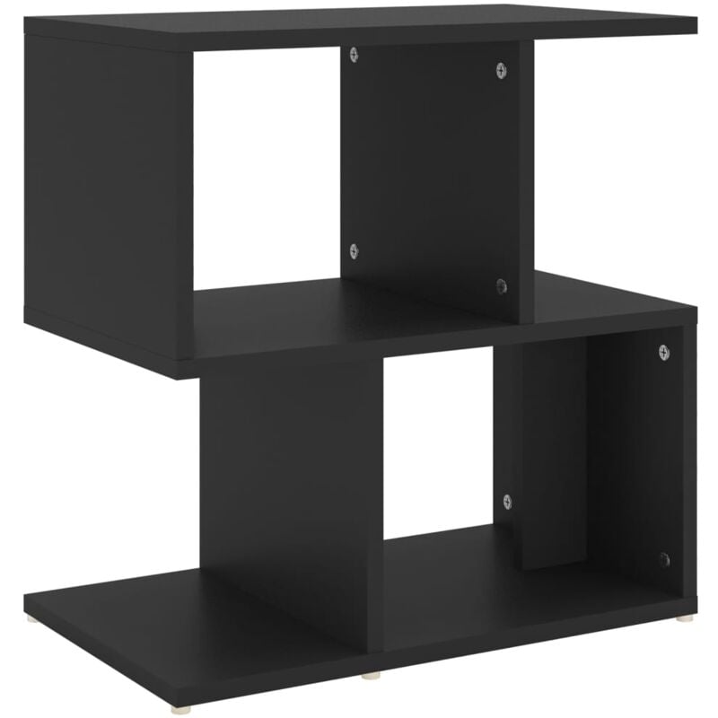 

vidaXL Mesita de noche aglomerado 50x30x51,5 cm negro - Negro