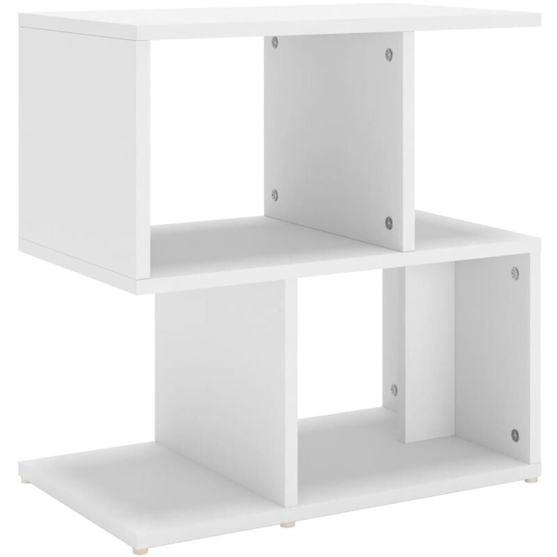 

vidaXL Mesita de noche aglomerado 50x30x51,5 cm blanco - Blanco