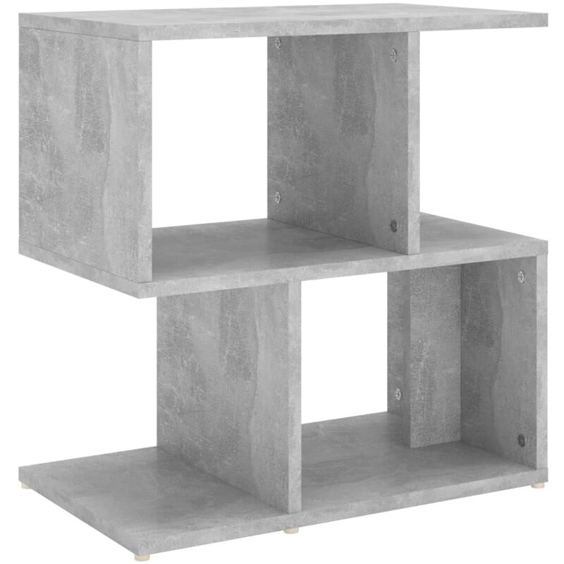 

vidaXL Mesita de noche aglomerado 50x30x51,5 cm gris hormigón - Gris