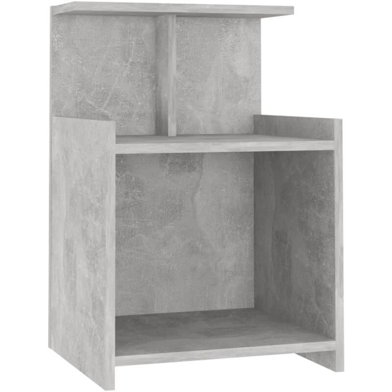 

vidaXL Mesita de noche aglomerado 40x35x60 cm gris hormigón - Gris