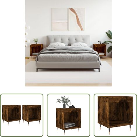 VidaXL Mesita De Noche Corona Madera Maciza De Pino 45x35x64 Cm | Leroy