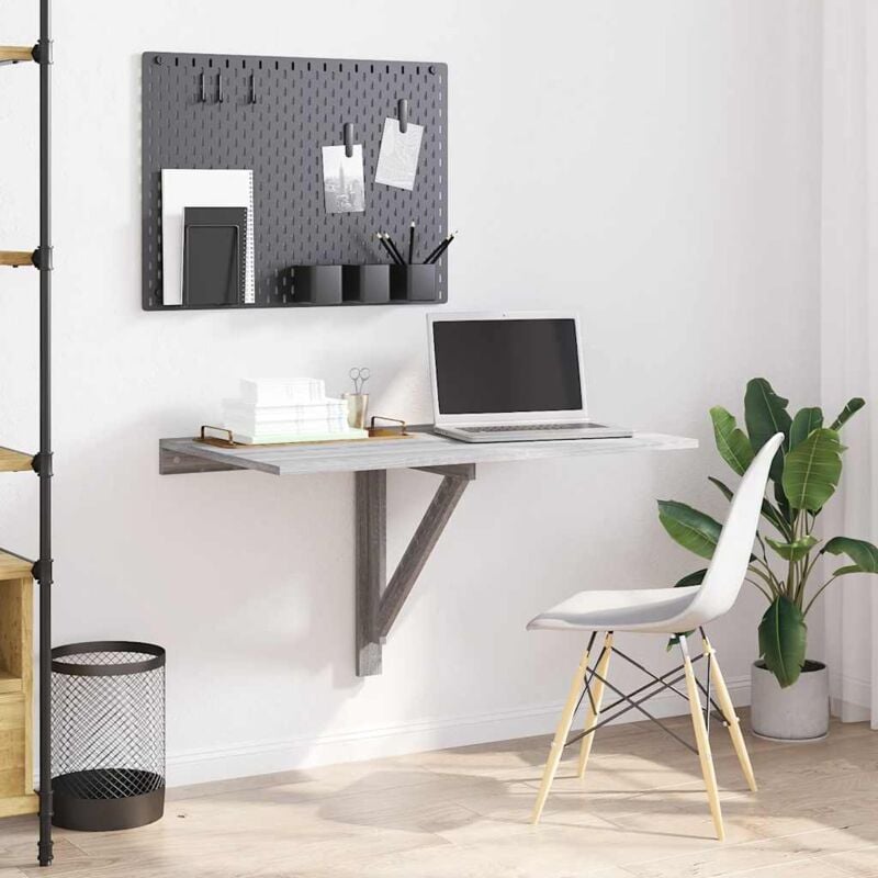 Vidaxl - Table murale pliable Sonoma gris 100x60x56 cm Bois d'ingénierie
