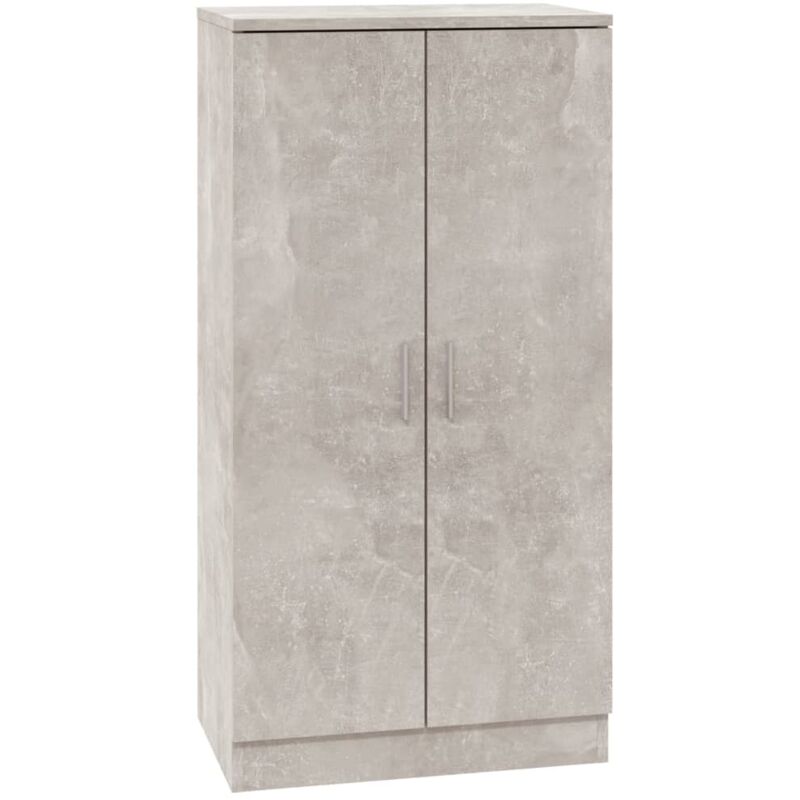Vidaxl - Armoire à chaussures Gris béton 55x35x108 cm Bois d'ingénierie