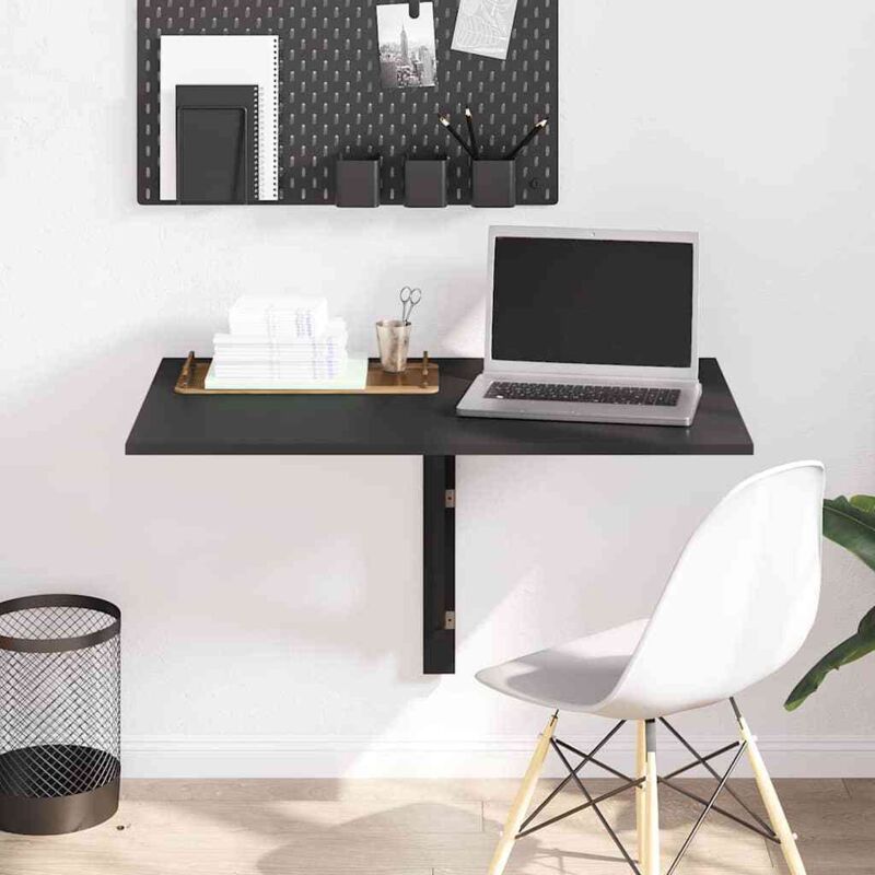 Vidaxl - Table murale pliable Noir 100x60x56 cm Bois d'ingénierie