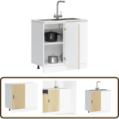 vidaXL Meuble bas du lavabo chêne sonoma bois d'ingénierie