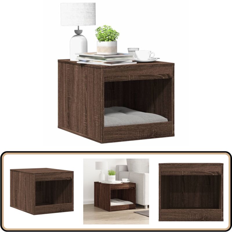 Vidaxl - Meuble de bac à litière pour chat chêne marron bois ingénierie