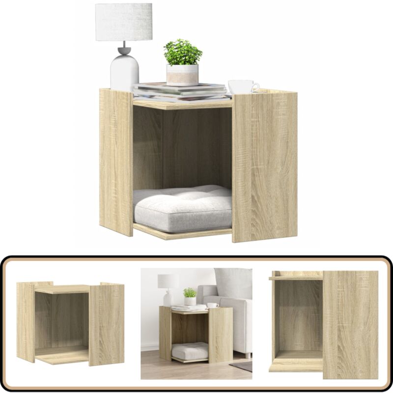 Vidaxl - Meuble de bac à litière pour chat chêne sonoma bois ingénierie