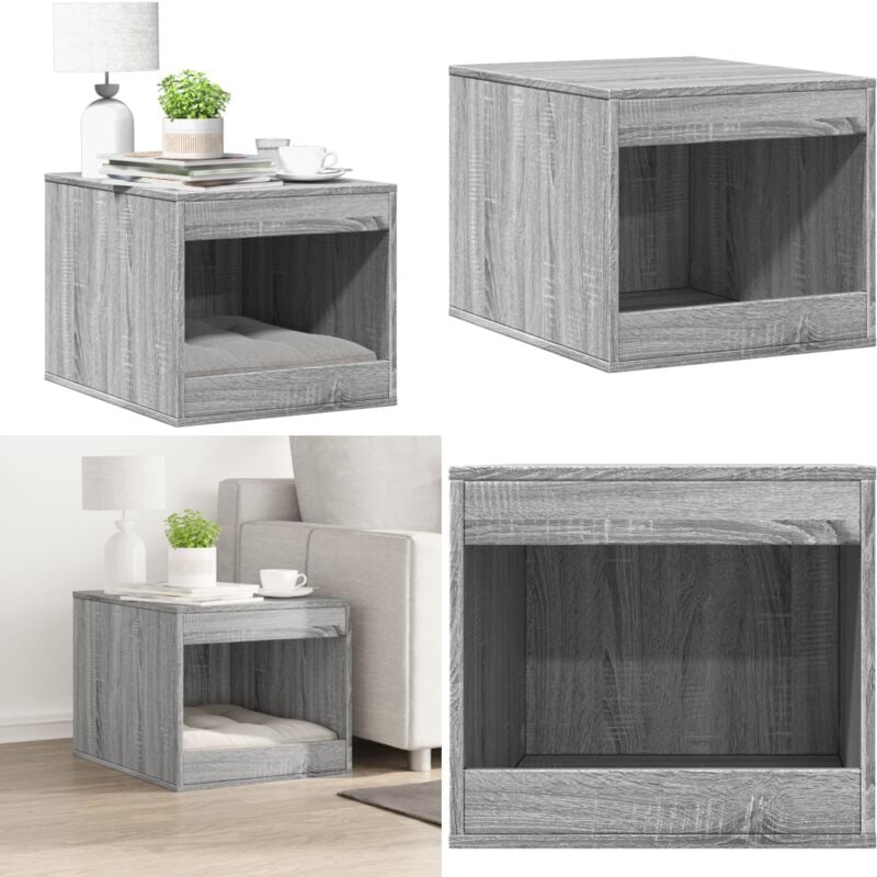 Vidaxl - Meuble de bac à litière pour chat sonoma gris bois d'ingénierie