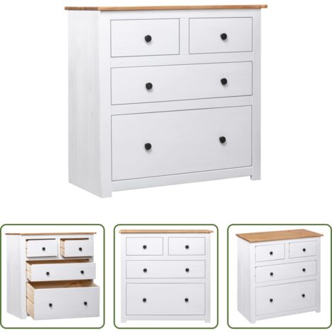 vidaXL Meuble de salle à manger -  Buffet Blanc 80x40x83 cm Pin Gamme Panama