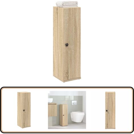 vidaXL Meuble de salle de bain avec porte-rouleau chêne sonoma