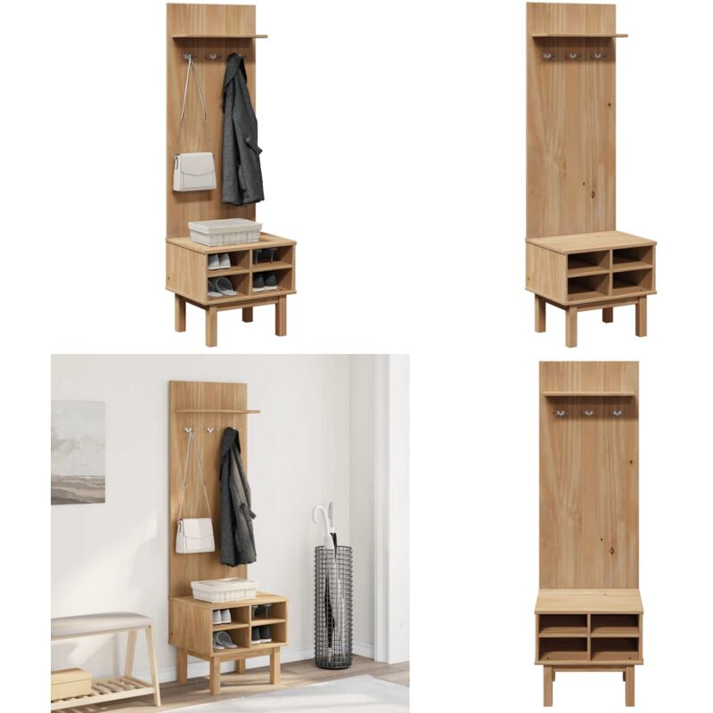 Vidaxl - Meuble d'entrée otta 50x40x160 cm bois massif de pin