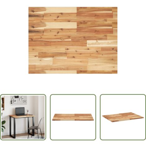 vidaXL Meuble en bois massif -  Dessus de meuble de salle de bain finition à l'huile 100x60x2cm