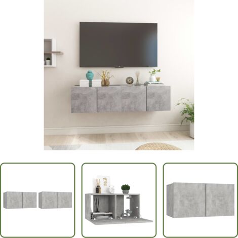 Ensemble salon NESS : Meuble TV + Table basse relevable - Mélaminé - Décor chêne