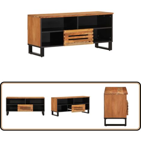 vidaXL Meuble TV 100x34x46 cm bois d'acacia massif
