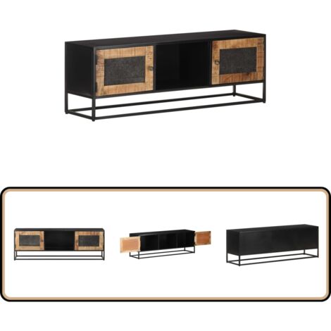 vidaXL Meuble TV 120x30x40 cm Bois de manguier brut