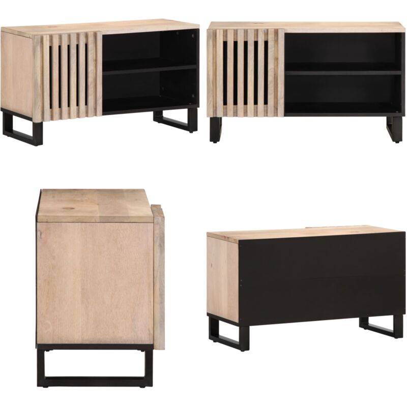 Vidaxl - Meuble tv 80x34x46 cm bois massif de manguier