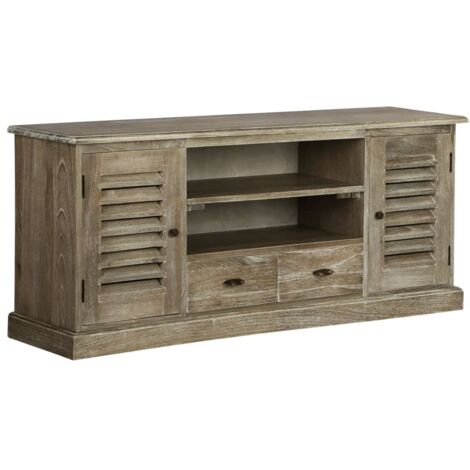 vidaXL Meuble TV Bois de melia azedarach massif 145 x 35 x 60 cm